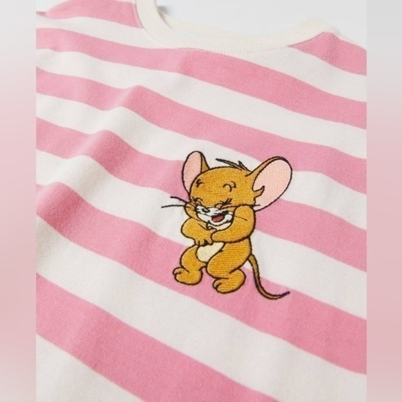 ZARA KIDS STRIPED FOIL TOM AND JERRY © &™ WARNER BROS. SHIRT - Picture 6 of 16